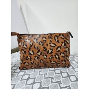 MCM Leopard Printed Visetos Clutch Brown/Black